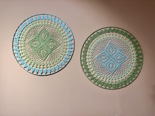 Duo mandala merino lace aquarel - Afbeelding 4