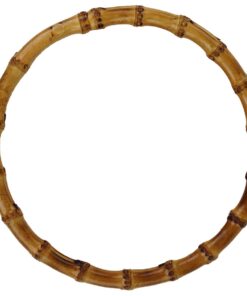Bamboe tas handvat rond 18 cm