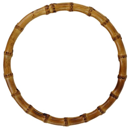 Bamboe tas handvat rond 18 cm
