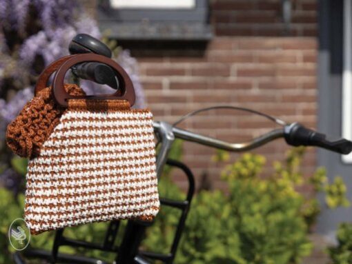 Pied de poule tas en portemonne | haakpakket - Afbeelding 3